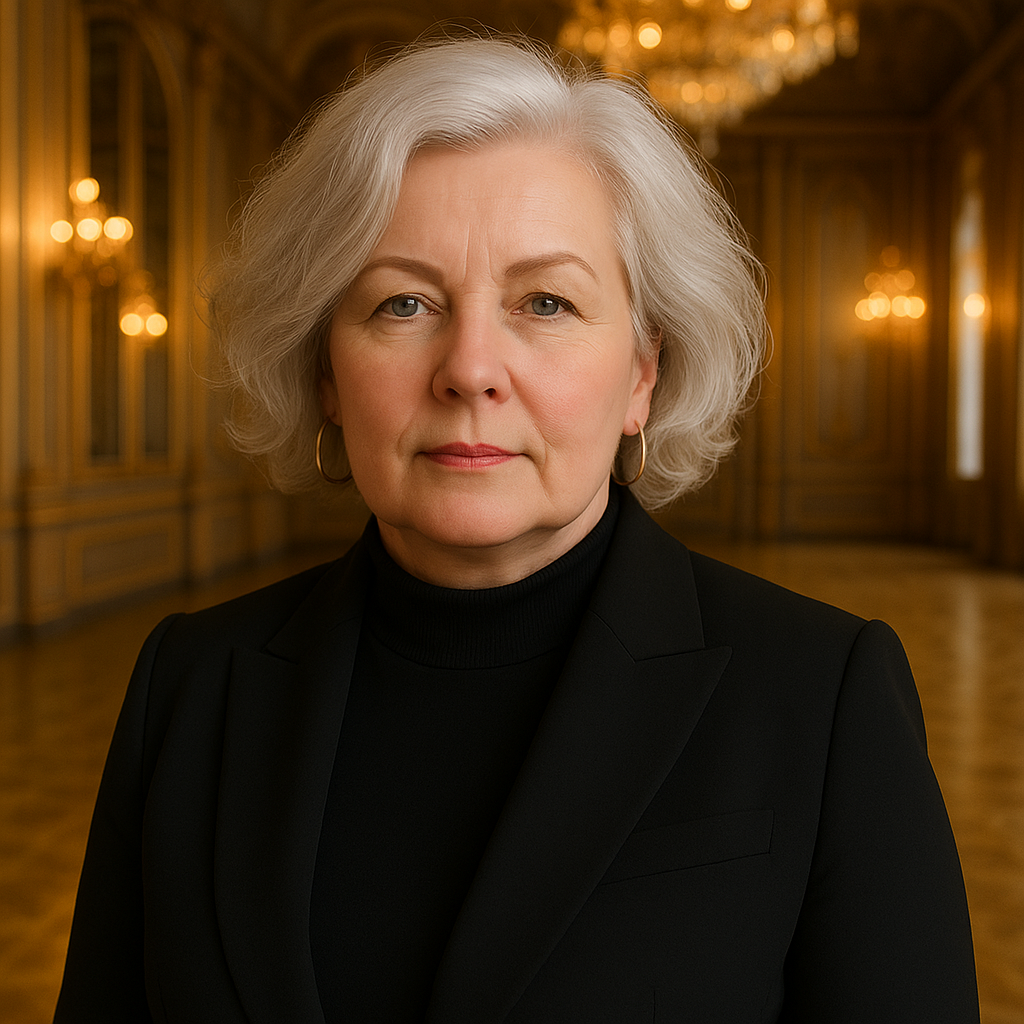 Renate Hechenberger – Mentoring für Frauen in Führung, Business und spiritueller Entwicklung. Natürliches Porträt in der Natur, violetter Schal, klare Präsenz. Verbindung von Tiefe, Leadership und weiblicher Kraft.